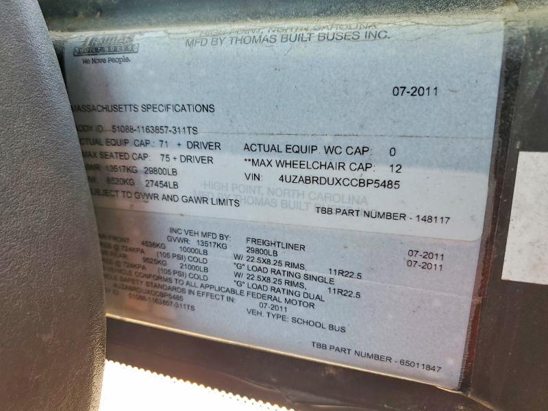 2012 THOMAS SAF-T-LINER C2 - SCHOOL BUS — Фото 10 из 10