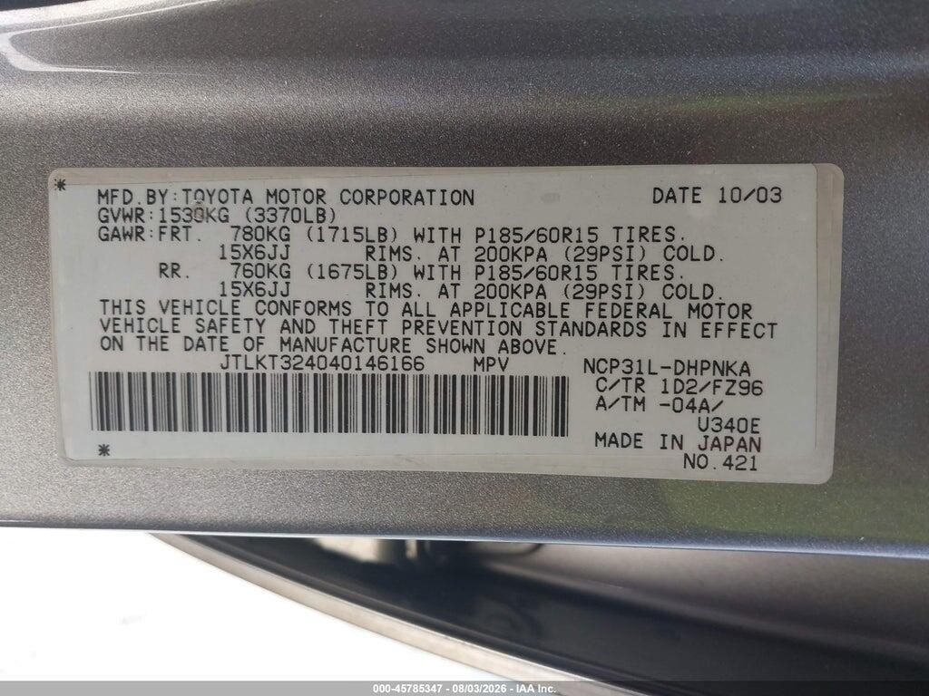 JTLKT324040146166 2004 SCION XB photo no. 9