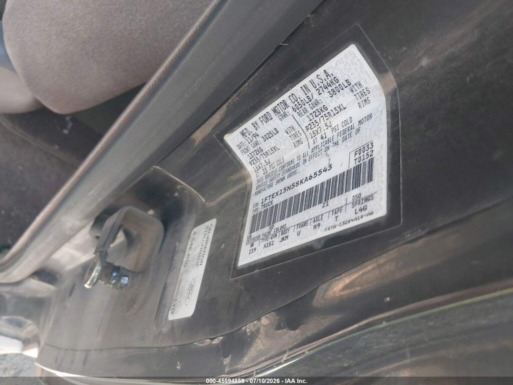 1FTEX15N5SKA65543 1995 FORD F150 photo no. 9