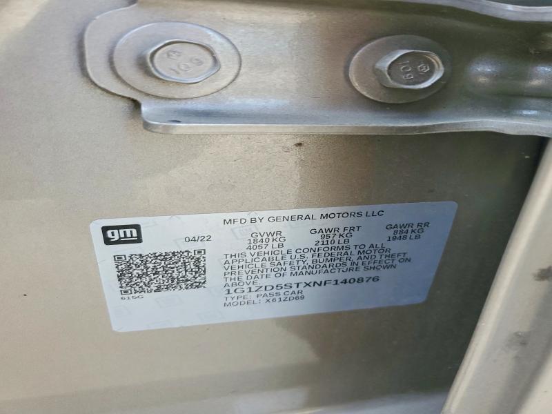 1G1ZD5STXNF140876 2022 CHEVROLET MALIBU photo no. 12