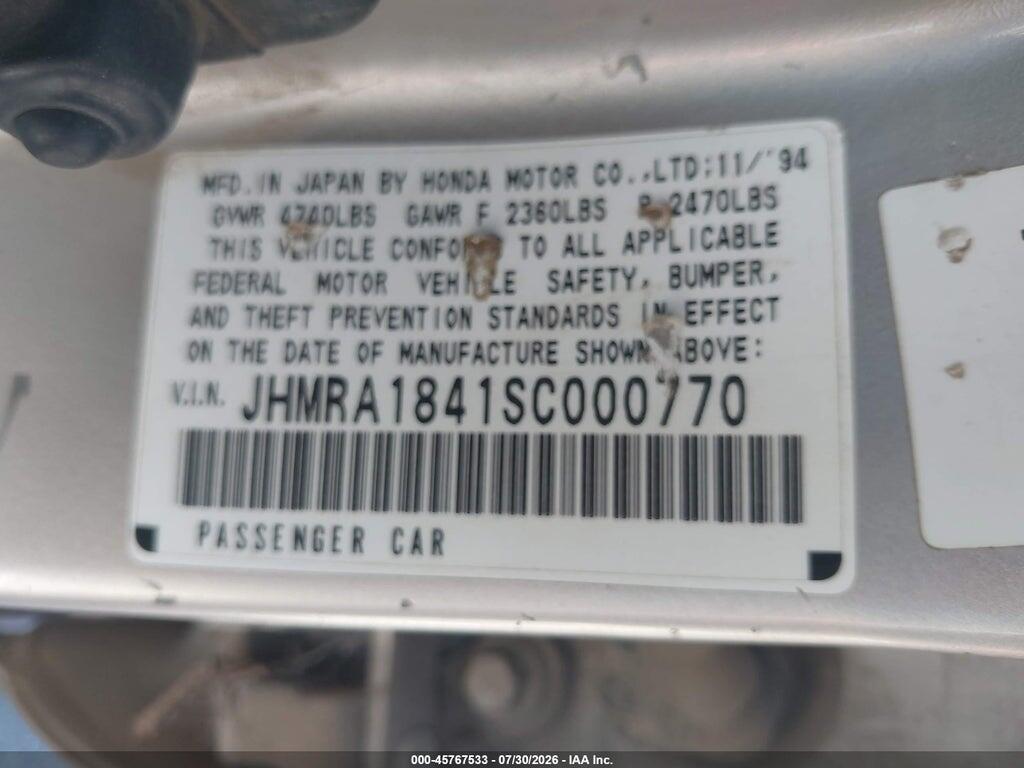JHMRA1841SC000770 1995 HONDA ODYSSEY photo no. 9