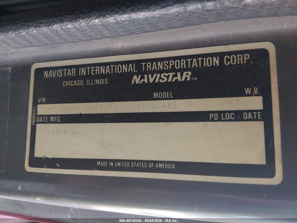 1HTSDAAN8SH621233 1995 INTERNATIONAL 4000 photo no. 8