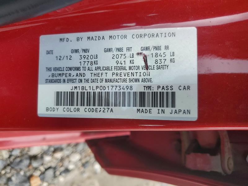 JM1BL1LP0D1773498 2013 MAZDA 3 photo no. 12