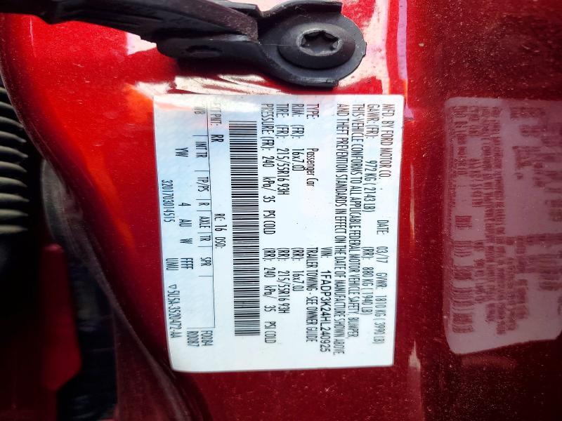 1FADP3K24HL240925 2017 FORD FOCUS photo no. 12