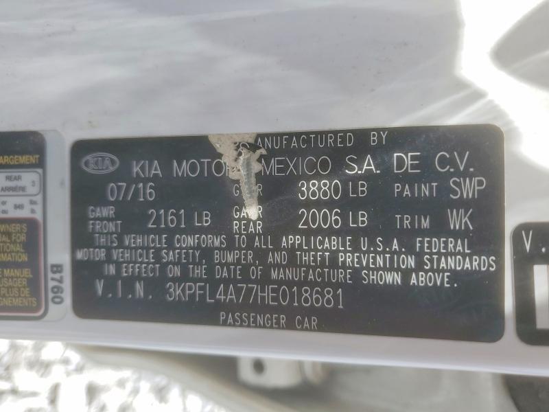 3KPFL4A77HE018681 2017 KIA FORTE photo no. 12