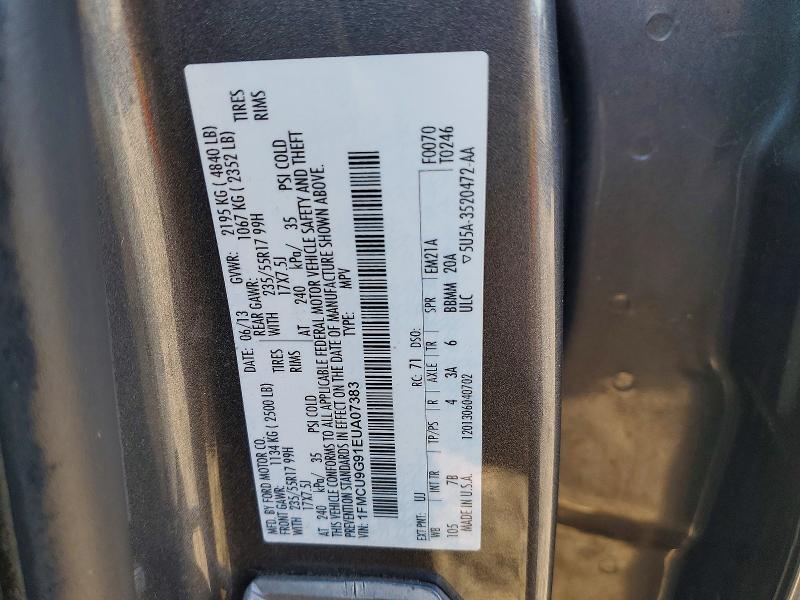 1FMCU9G91EUA07383 2014 FORD ESCAPE photo no. 12