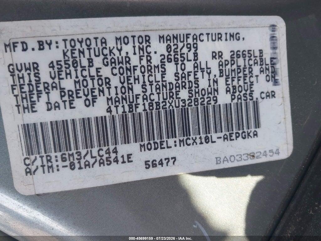 4T1BF18B2XU328229 1999 TOYOTA AVALON photo no. 9
