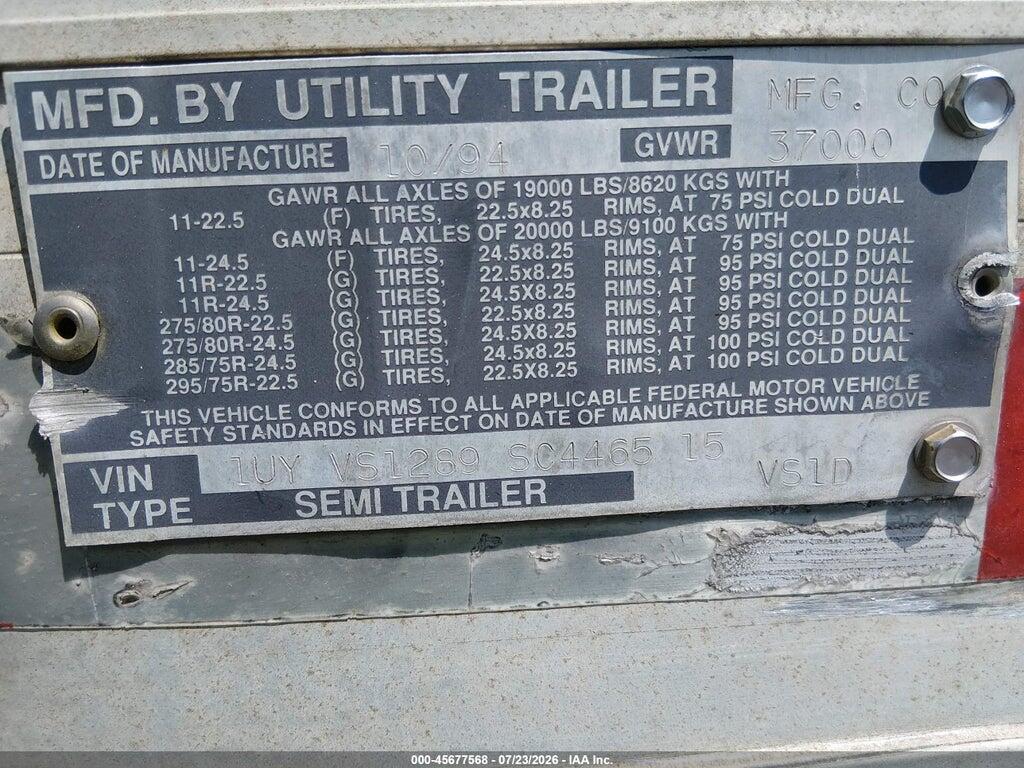 1UYVS1289SC446515 1995 UTILITY TRAILER MFG UNKNOWN photo no. 9