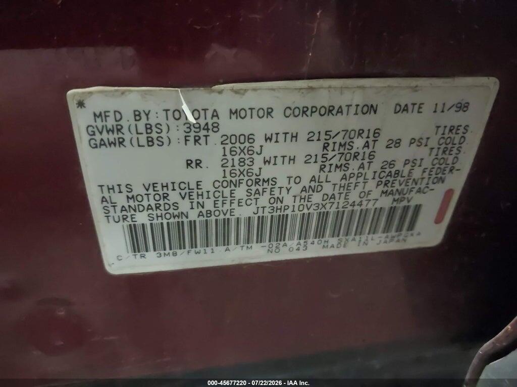 JT3HP10V3X7124477 1999 TOYOTA RAV4 photo no. 9