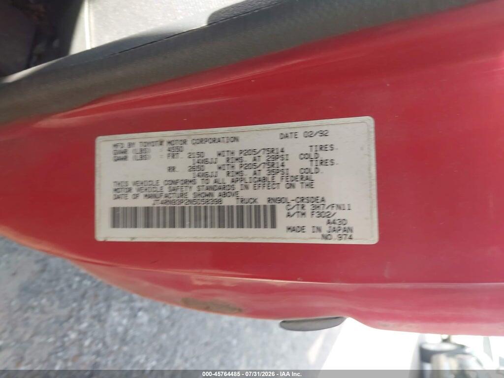 JT4RN93P2N5058398 1992 TOYOTA PICKUP photo no. 9