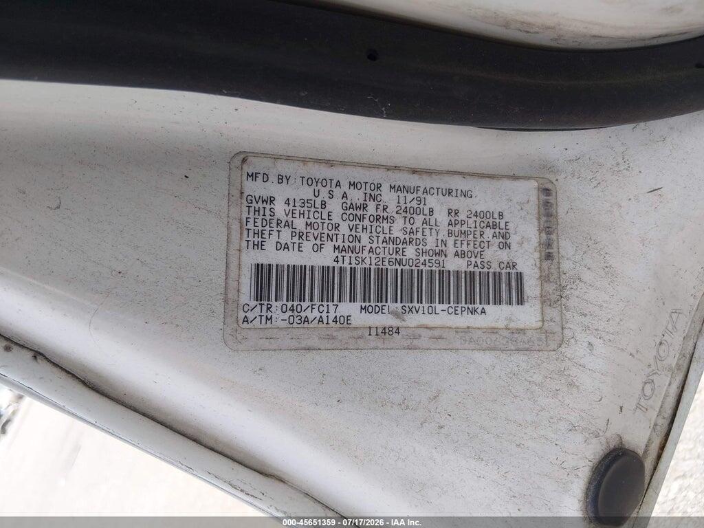4T1SK12E6NU024591 1992 TOYOTA CAMRY photo no. 9