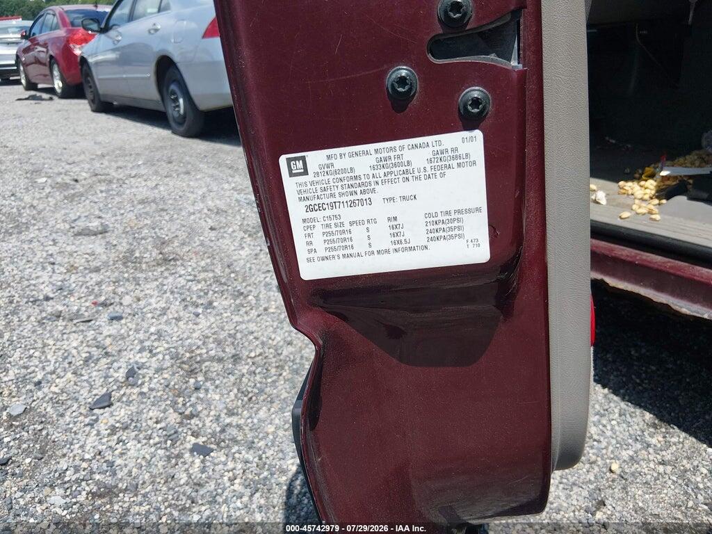 2GCEC19T711267013 2001 CHEVROLET SILVERADO 1500 photo no. 9
