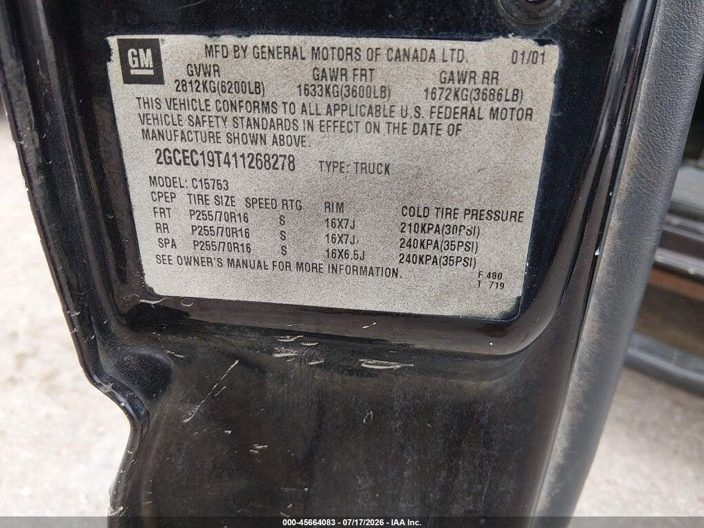 2GCEC19T411268278 2001 CHEVROLET SILVERADO 1500 photo no. 9