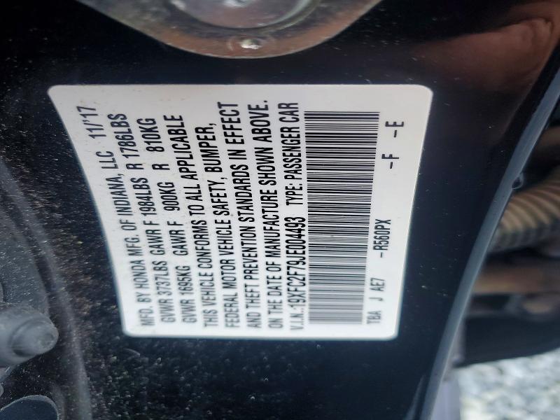 19XFC2F79JE004493 2018 HONDA CIVIC photo no. 12