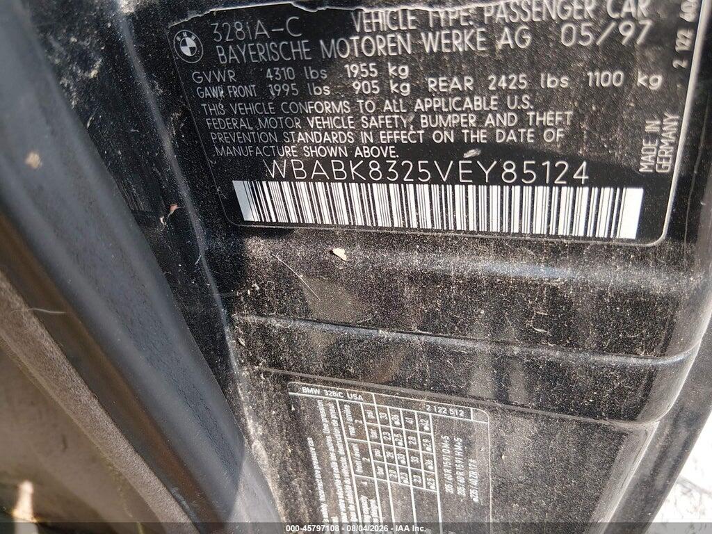 WBABK8325VEY85124 1997 BMW 328IC photo no. 9