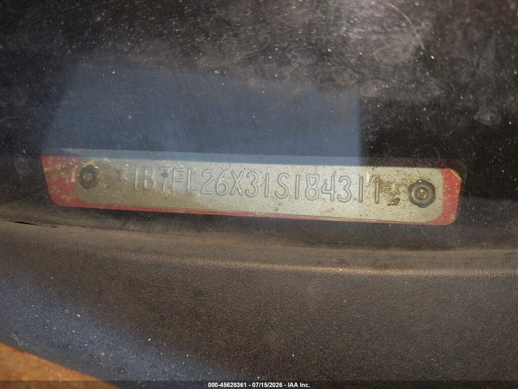 1B7FL26X31S184311 2001 DODGE DAKOTA photo no. 9