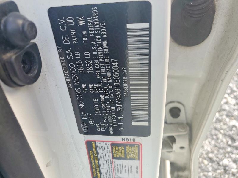 3KPA24AB1JE050047 2018 KIA RIO photo no. 12