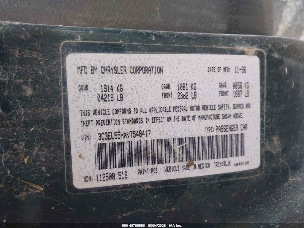 3C3EL55HXVT548417 1997 CHRYSLER SEBRING photo no. 9