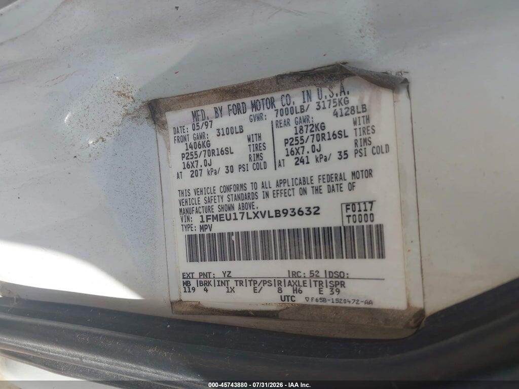 1FMEU17LXVLB93632 1997 FORD EXPEDITION photo no. 9