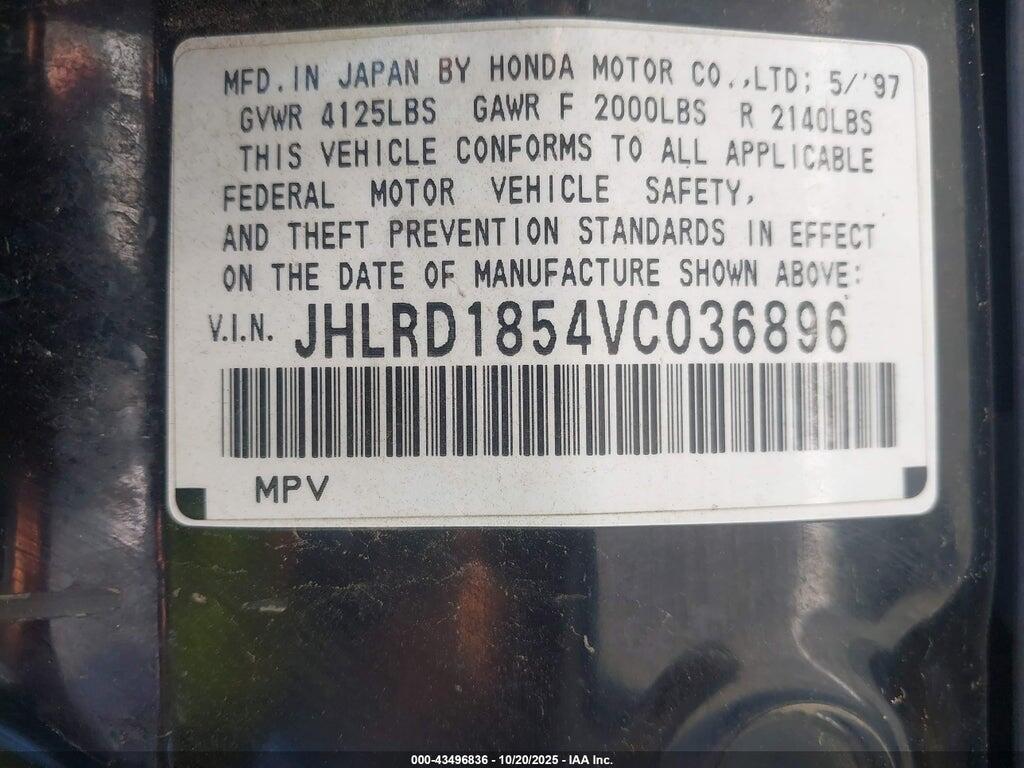JHLRD1854VC036896 1997 HONDA CR-V photo no. 9