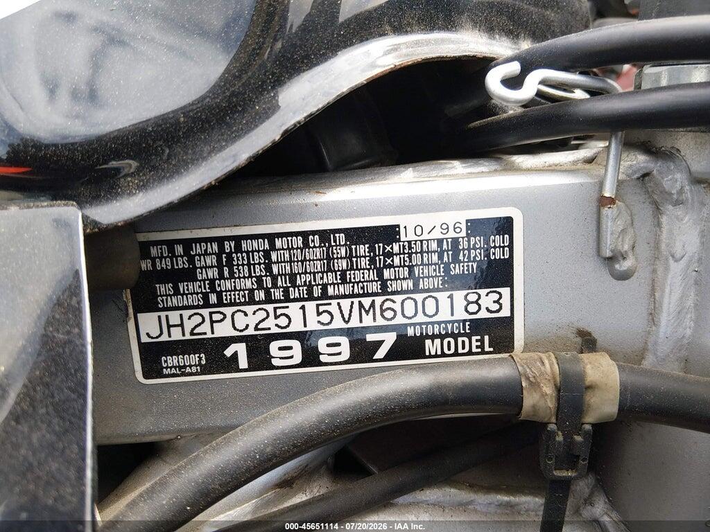 JH2PC2515VM600183 1997 HONDA CBR600 photo no. 9