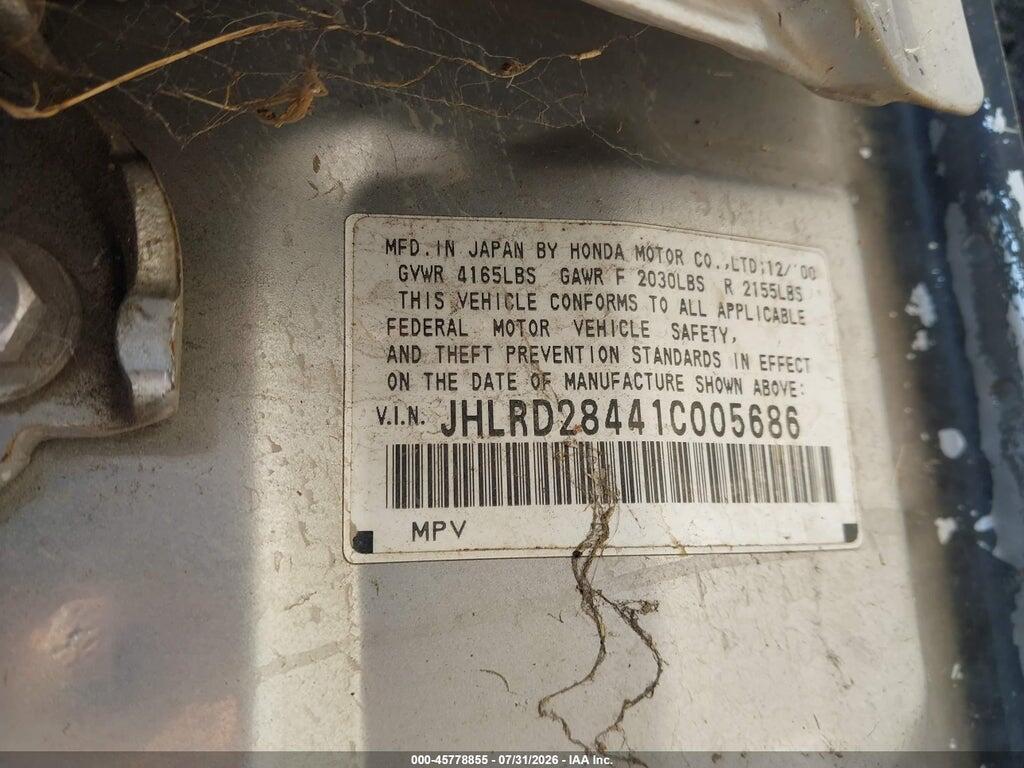 JHLRD28441C005686 2001 HONDA CR-V photo no. 9