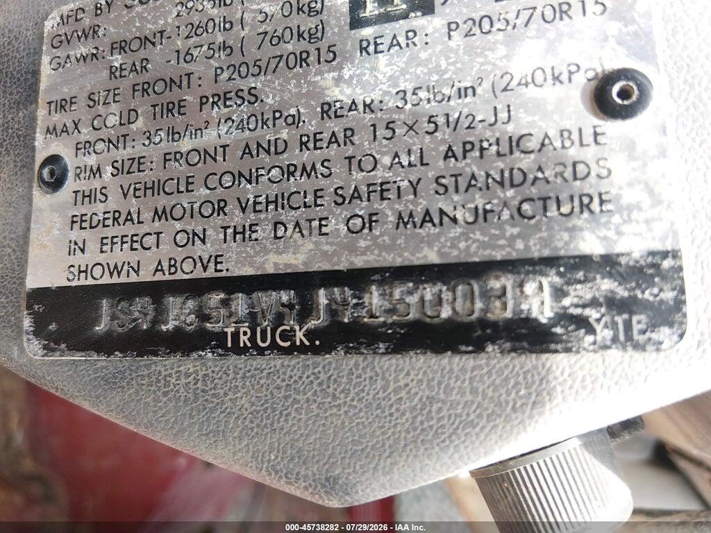 JS4JC51V4J4150039 1988 SUZUKI SAMURAI photo no. 9