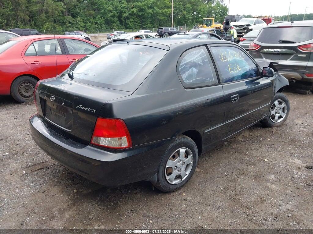 KMHCG35C81U156404 2001 HYUNDAI ACCENT photo no. 4