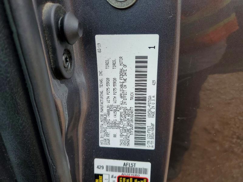 2019 TOYOTA TUNDRA CREWMAX SR5 — Фото 12 из 12