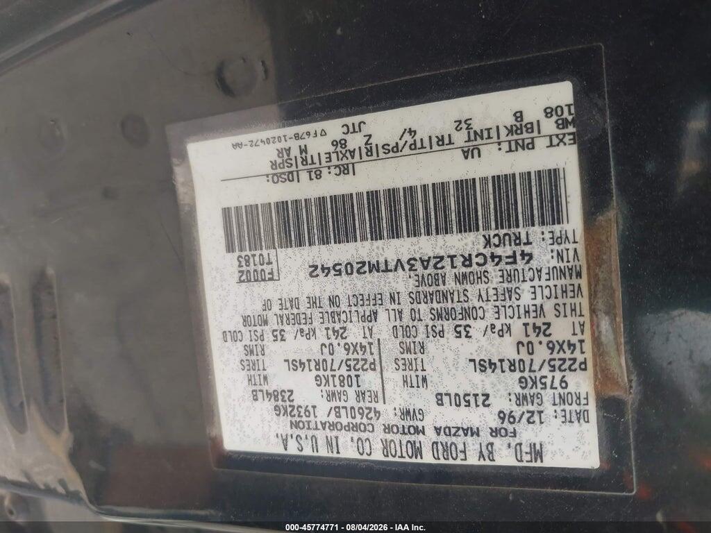 4F4CR12A3VTM20542 1997 MAZDA B2300 photo no. 9