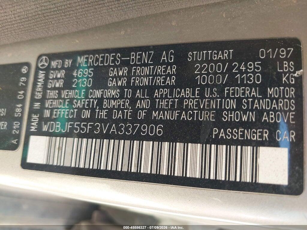 WDBJF55F3VA337906 1997 MERCEDES-BENZ E 320 photo no. 9