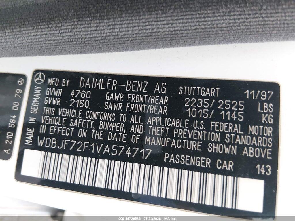 WDBJF72F1VA574717 1997 MERCEDES-BENZ E 420 photo no. 9