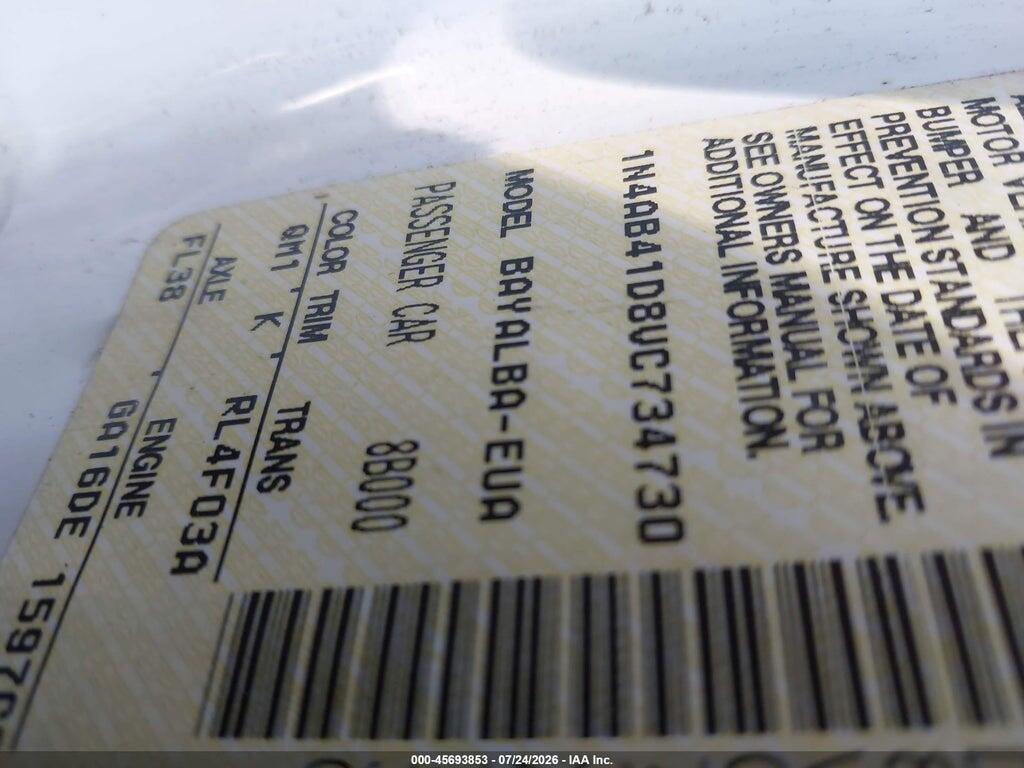 1N4AB41D8VC734730 1997 NISSAN SENTRA photo no. 9
