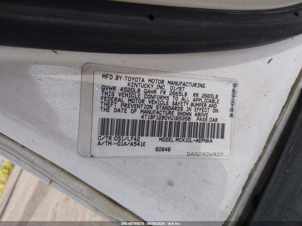 4T1BF12B0VU165358 1997 TOYOTA AVALON photo no. 9