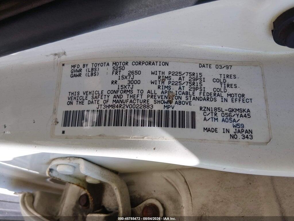 JT3HM84R2V0022883 1997 TOYOTA 4RUNNER photo no. 7