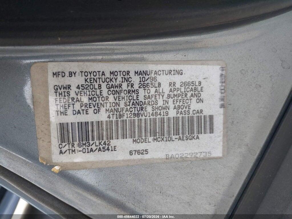 4T1BF12B8VU148419 1997 TOYOTA AVALON photo no. 9