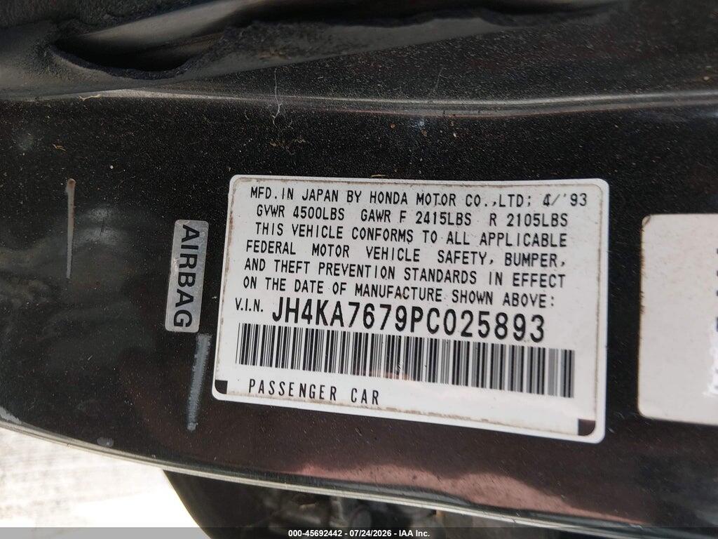 JH4KA7679PC025893 1993 ACURA LEGEND photo no. 9