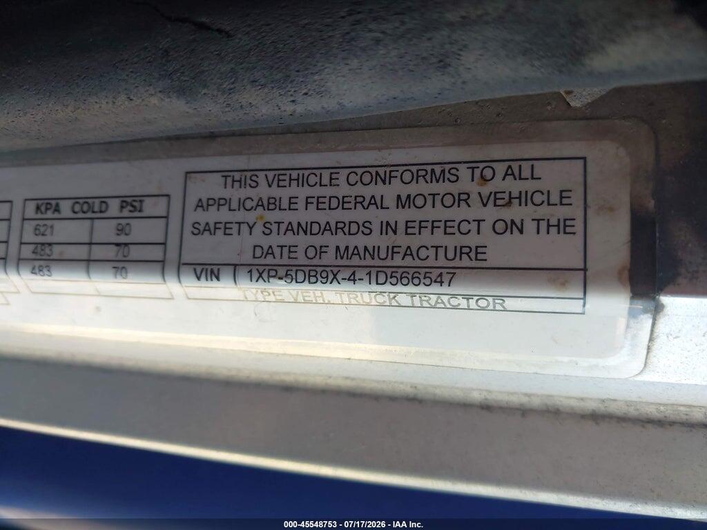 1XP5DB9X41D566547 2001 PETERBILT 379 photo no. 9