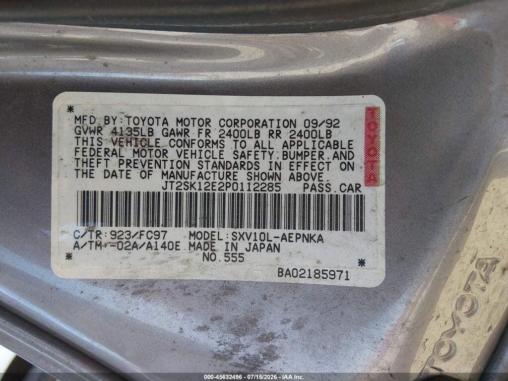 JT2SK12E2P0112285 1993 TOYOTA CAMRY photo no. 9