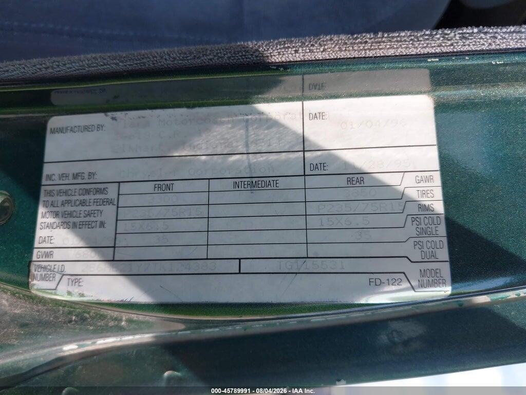 2B6HB21Y7TK124383 1996 DODGE RAM VAN photo no. 9