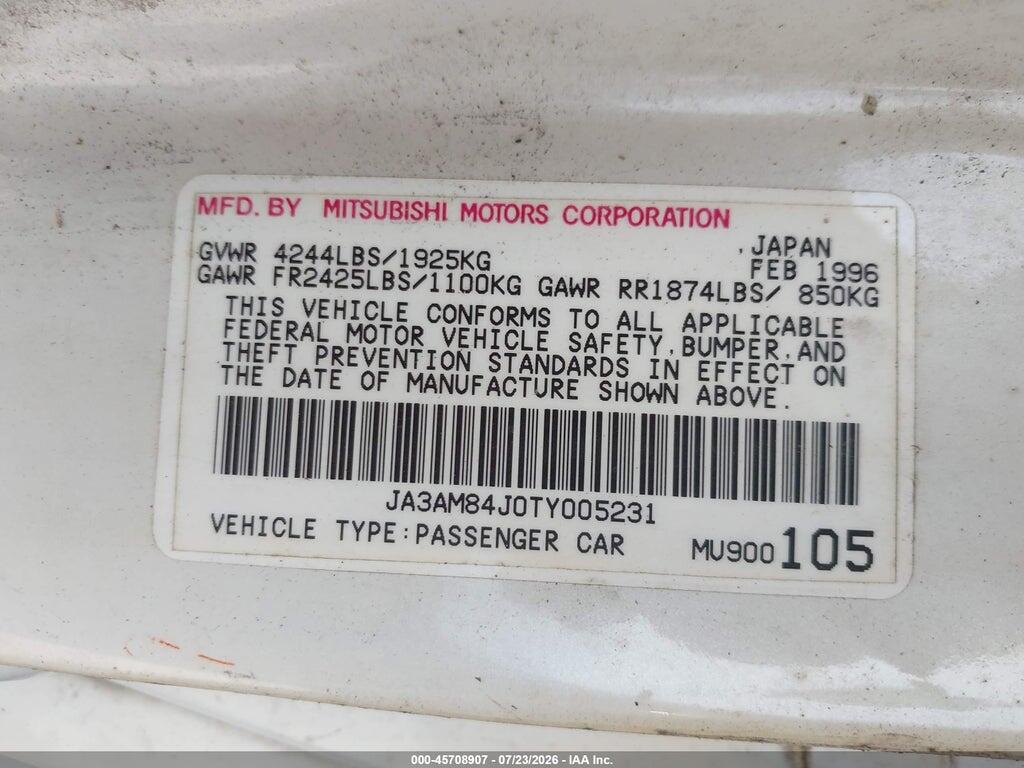 JA3AM84J0TY005231 1996 MITSUBISHI 3000 GT photo no. 9