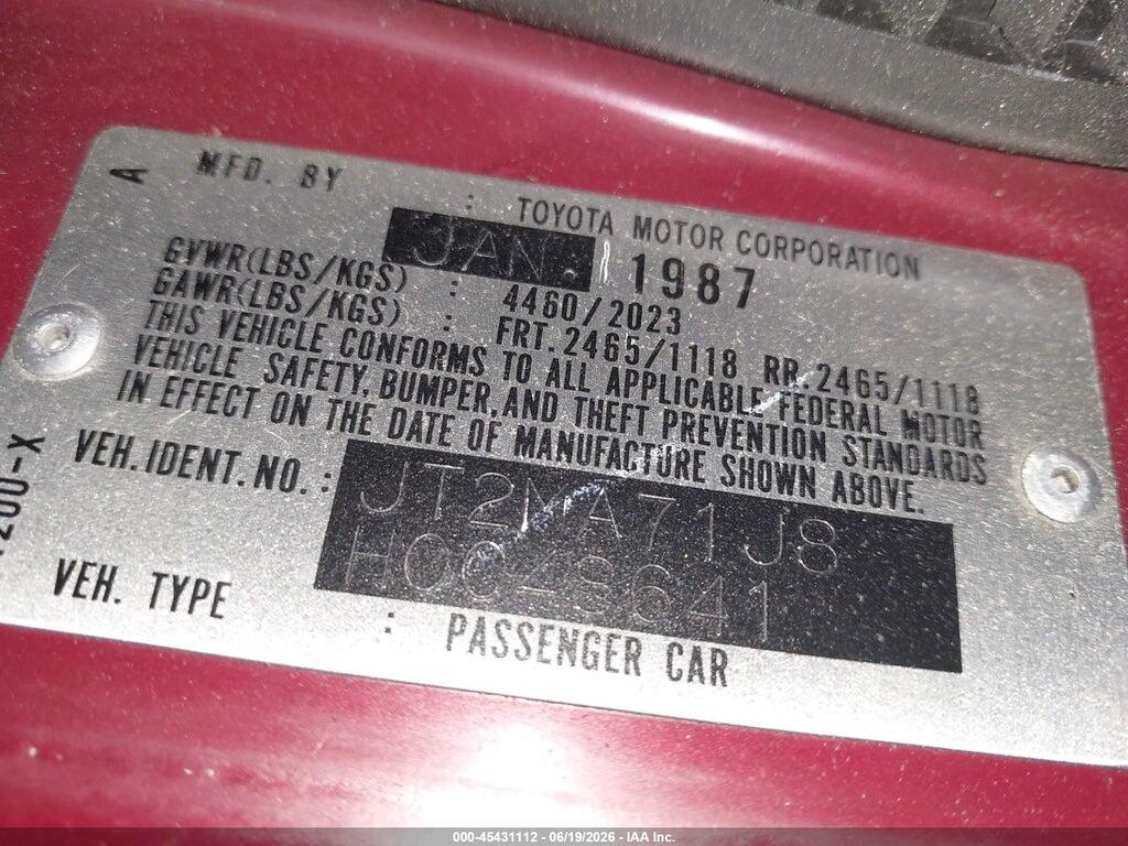 JT2MA71J8H0048641 1987 TOYOTA SUPRA photo no. 9
