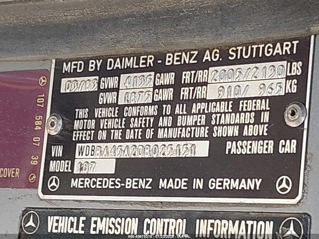 WDBBA45A2DB025151 1983 MERCEDES-BENZ 380 photo no. 9