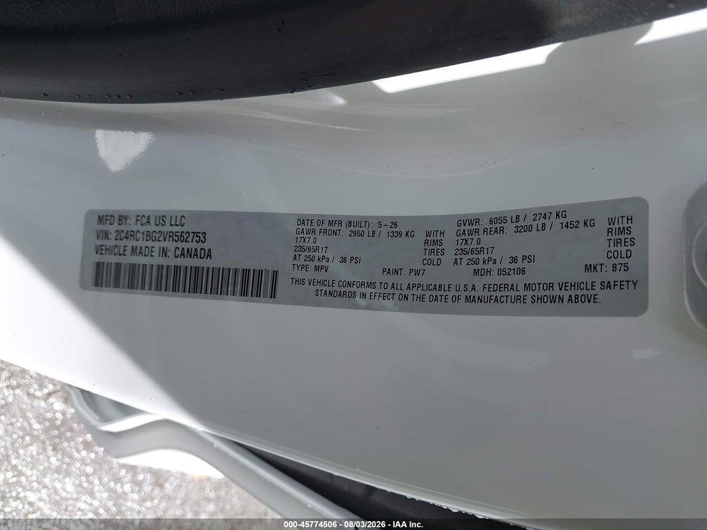 2C4RC1BG2VR562753 2027 CHRYSLER PACIFICA photo no. 9