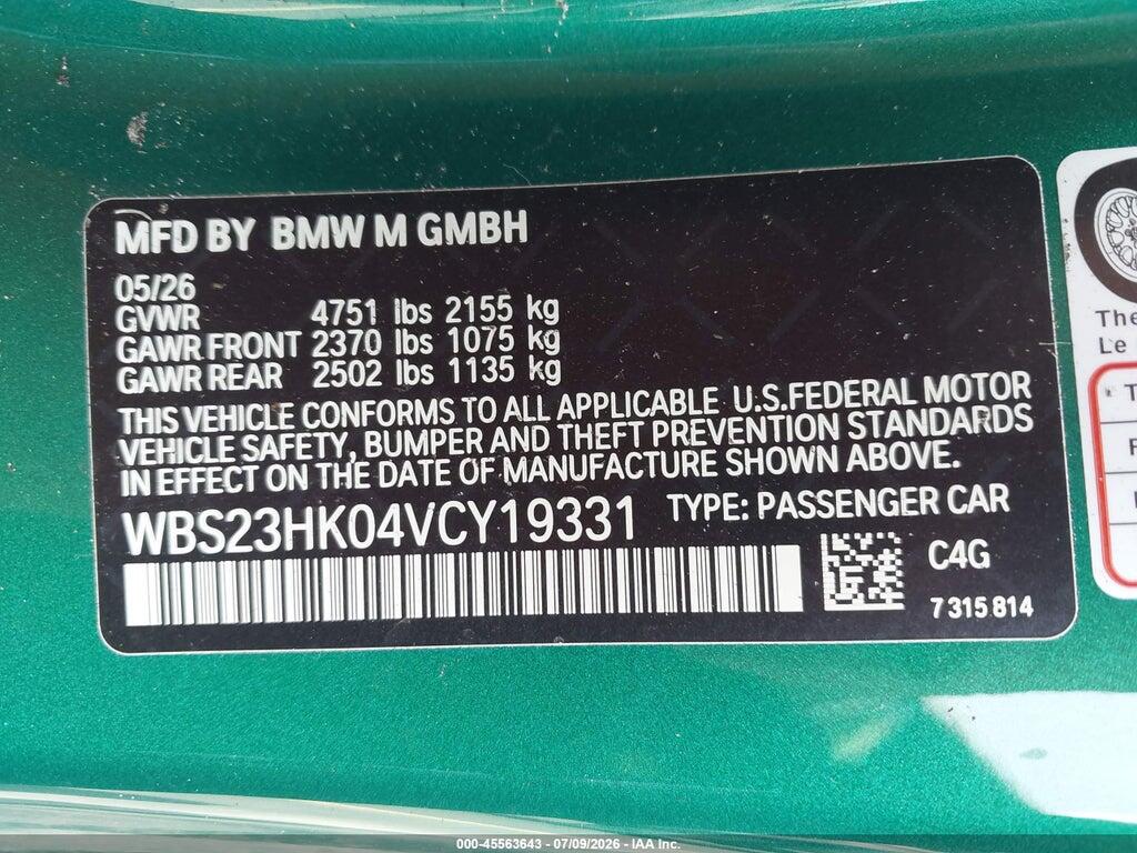 WBS23HK04VCY19331 2027 BMW M4 photo no. 9