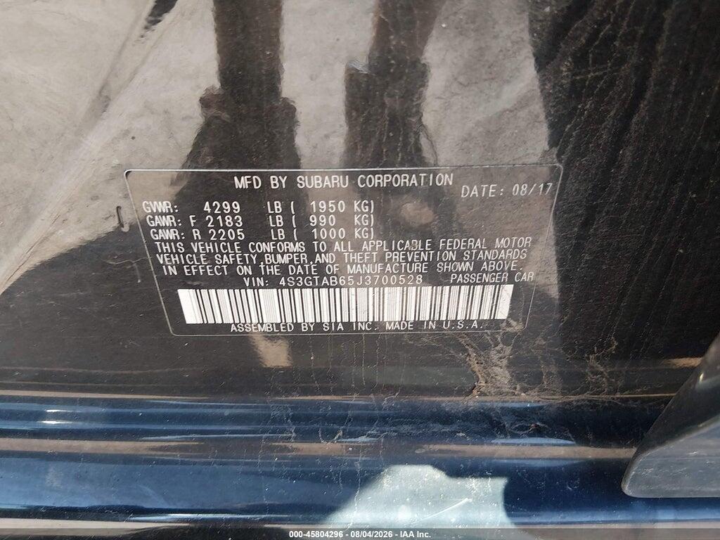 4S3GTAB65J3700528 2018 SUBARU IMPREZA photo no. 9