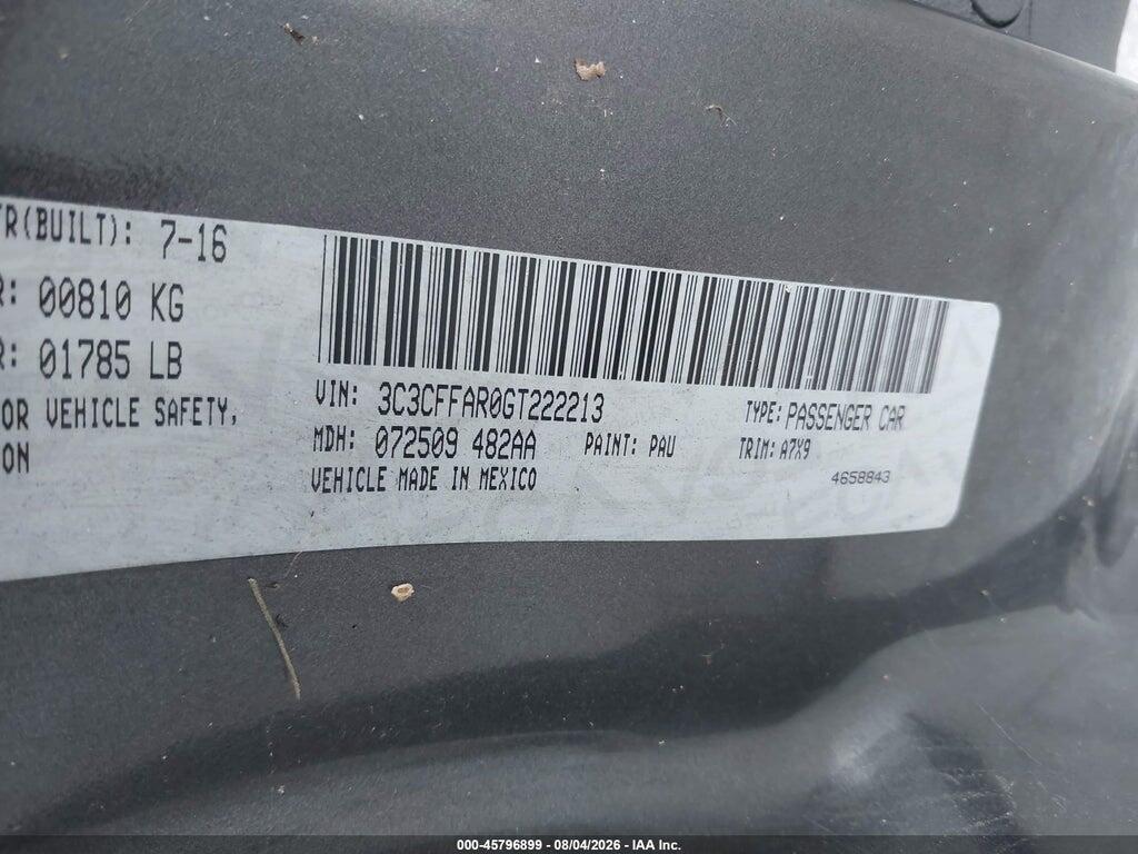 3C3CFFAR0GT222213 2016 FIAT 500 photo no. 9