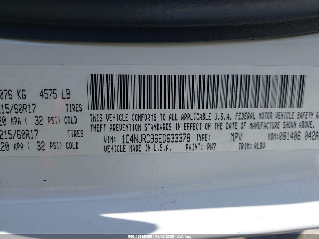 1C4NJRCB6ED633378 2014 JEEP PATRIOT photo no. 9