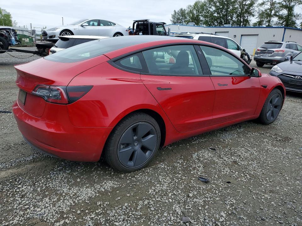 5YJ3E1EA6NF206888 2022 TESLA MODEL 3 photo no. 3