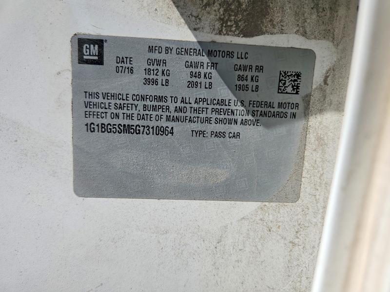 1G1BG5SM5G7310964 2016 CHEVROLET CRUZE photo no. 12